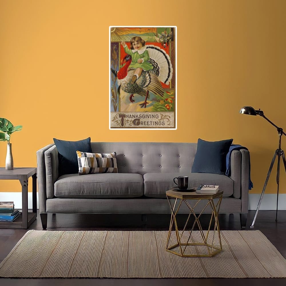 LUKISAN POSTER CETAK GAMBAR AYAM KALKUN 04 TERLARIS SEINDONESIA HIASAN DINDING RUANG TAMU KAMAR DAPU