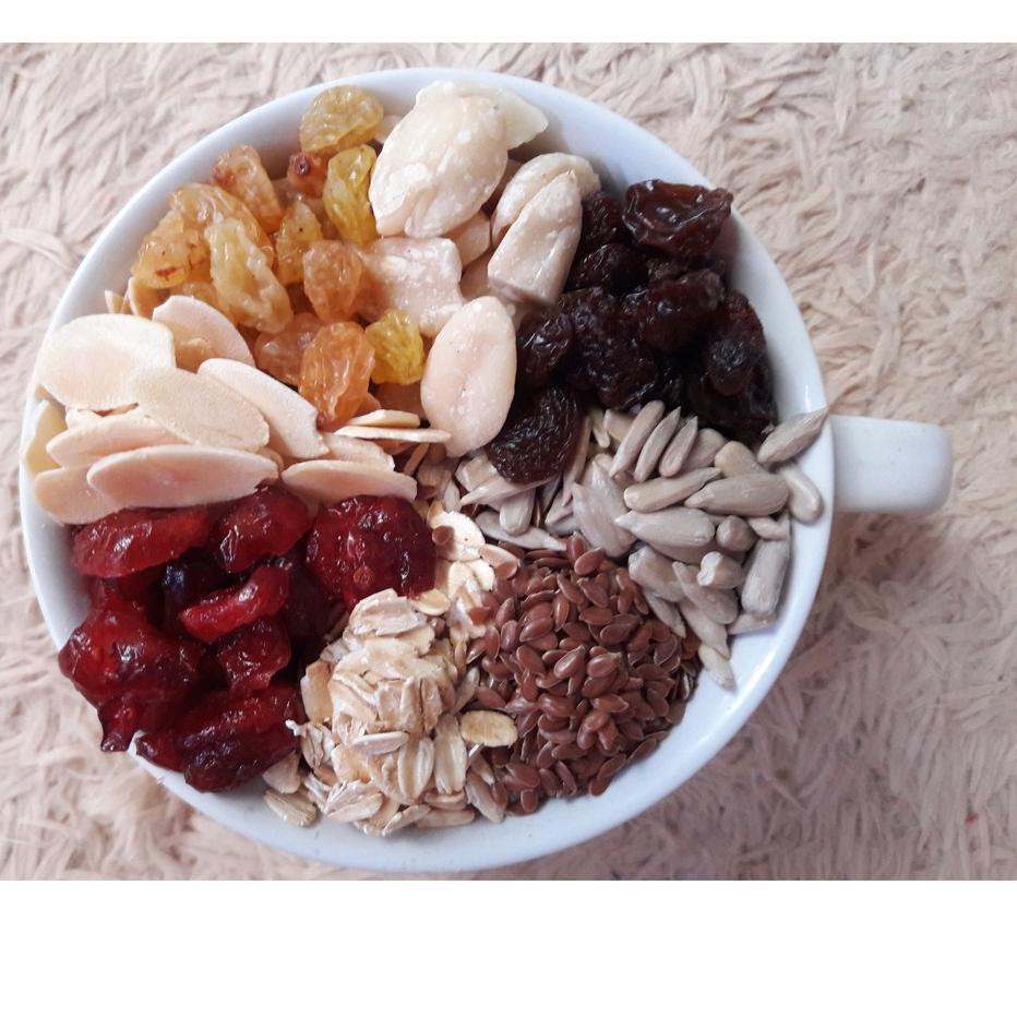 

♀ Healthy Granola Mixed B 500 gram ( Cranberry , Almond , Raisin , Oat ) ☛