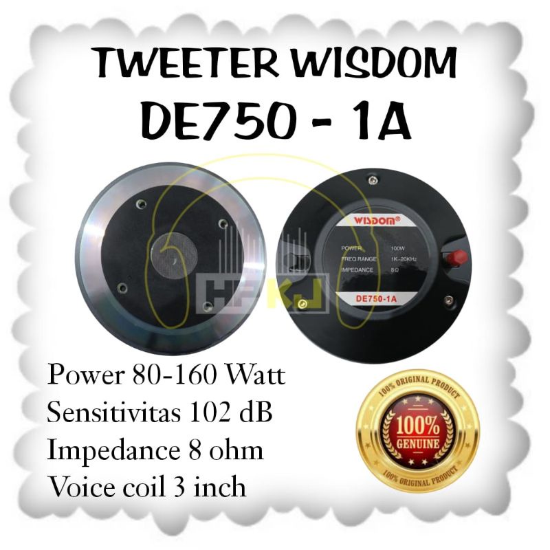 TWEETER WISDOM DE750-1A tweeter Wisdom DE 750-1A