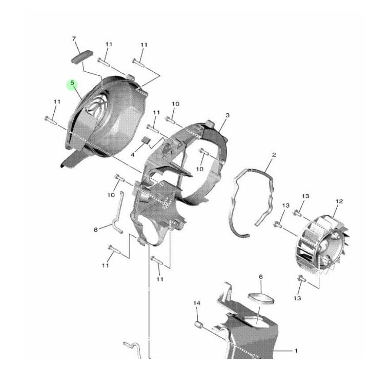 TUTUP KIPAS GRAND FILANO FAZZIO FREEGO MIO GEAR 125 ASLI ORI YAMAHA B5D E2653 01
