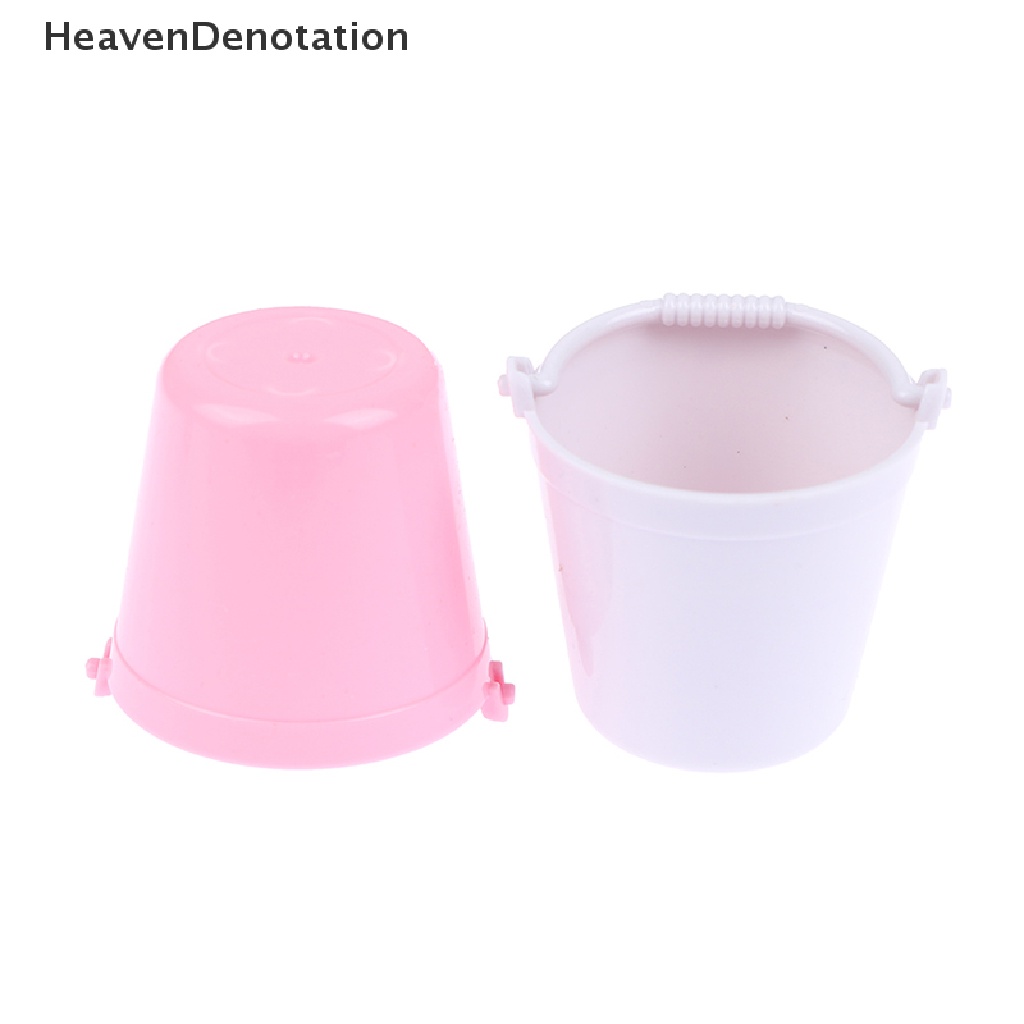 [HeavenDenotation] 4Pcs 1: 12 Mini Cute Buckets Decoration Miniature Toy Doll Food Kitchen Living HDV