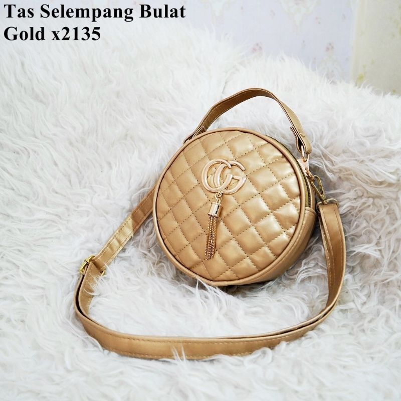 Tas Bulat Selempang 05-2135 Bag wanita murah tas Fashion andin korea style grosir murah THR