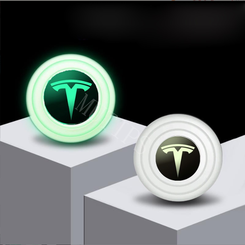 Tesla 4per8 /12 /16Pcs New Luminous Type Car Door Trunk Anti Shock Tabrakan Pad Stiker Silikon Mengurangi Kebisingan Penyangga Untuk Model3 Y X