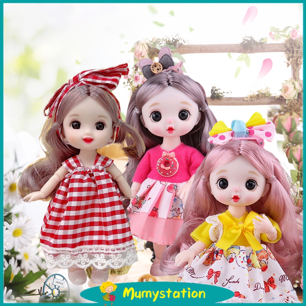 Mumystation Mainan Anak Boneka Yuna Korea Bjd Doll Perempuan Cute Diy Princess 17Cm