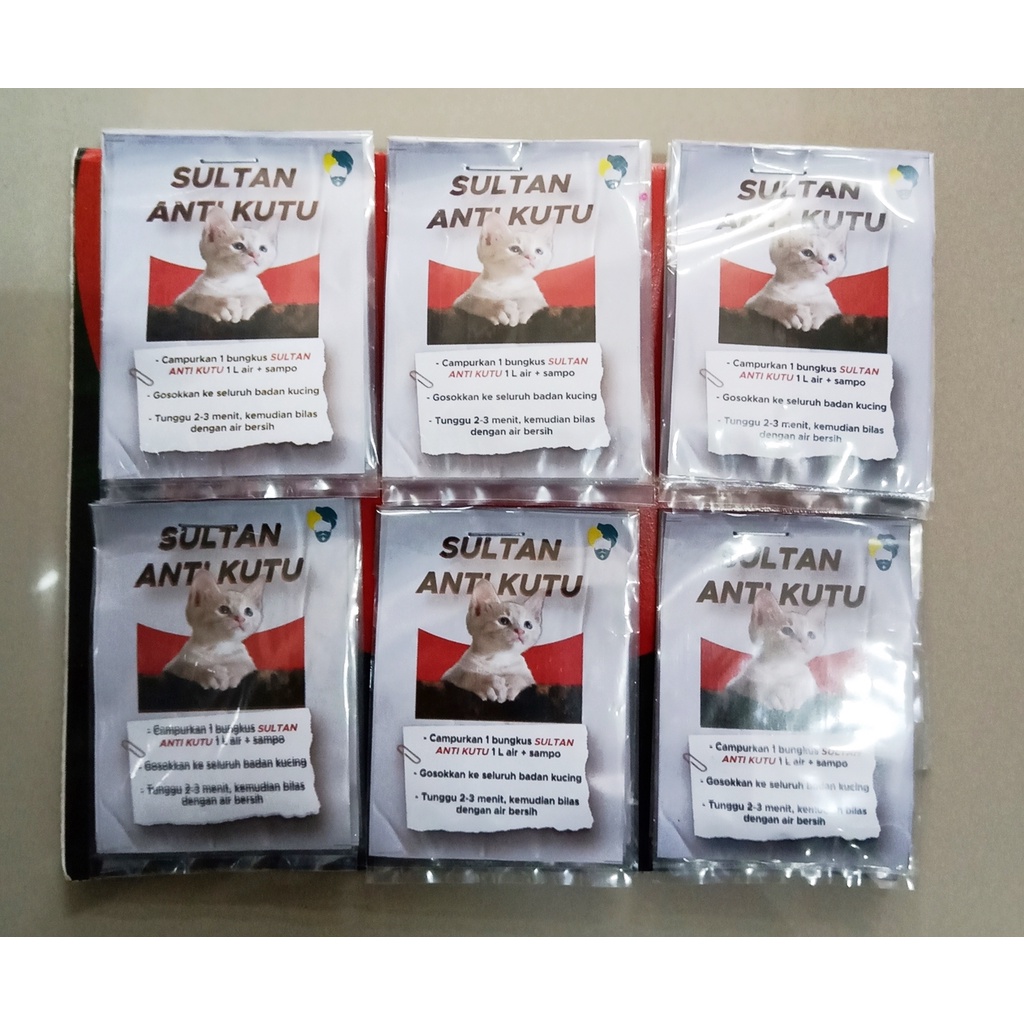 Sultan Mandi Kutu Kucing ampuh Obat Anti Kutu Kucing  3 gr