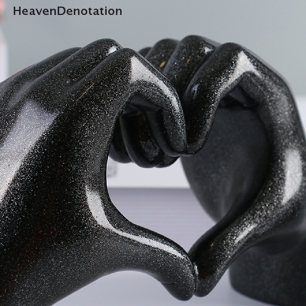 [HeavenDenotation] Nordic Heart Gesture Statue Resin Abstrak Tangan Cinta Patung Patung Dekorasi HDV