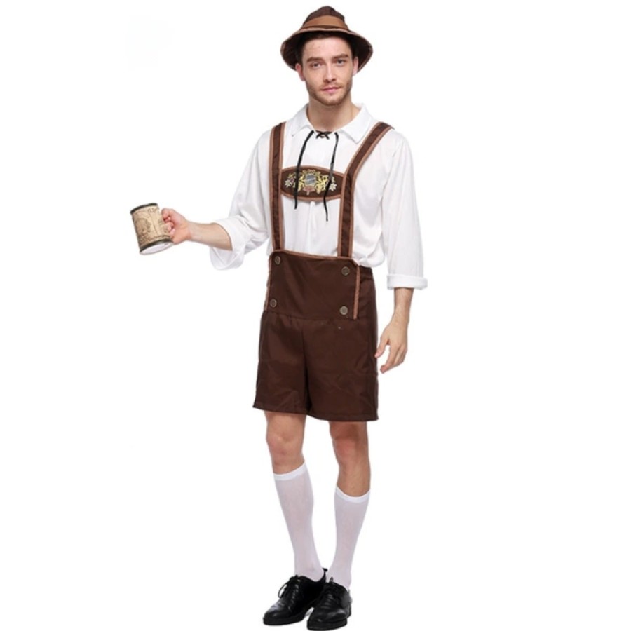 Bavarian Octoberfest Germany Costume Adult Man Halloween Pria