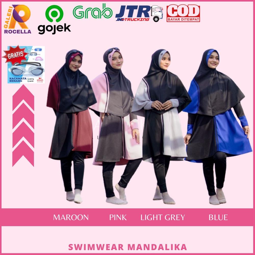 Rocella Swimwear Mandalika / Swimwear Karina - SWIMWEAR BAJU RENANG WANITA SYARI | PAKAIAN RENANG HI