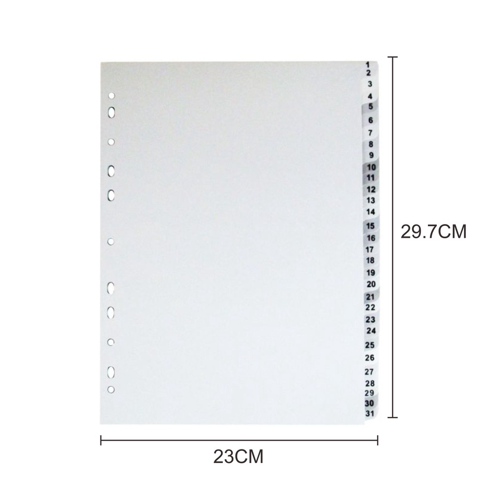

Terlaris ✨ -Pembatas Binder A4 1-31 TABS / Odner Divider Index / File Divider Index EAGLE FILES- 2.2.23