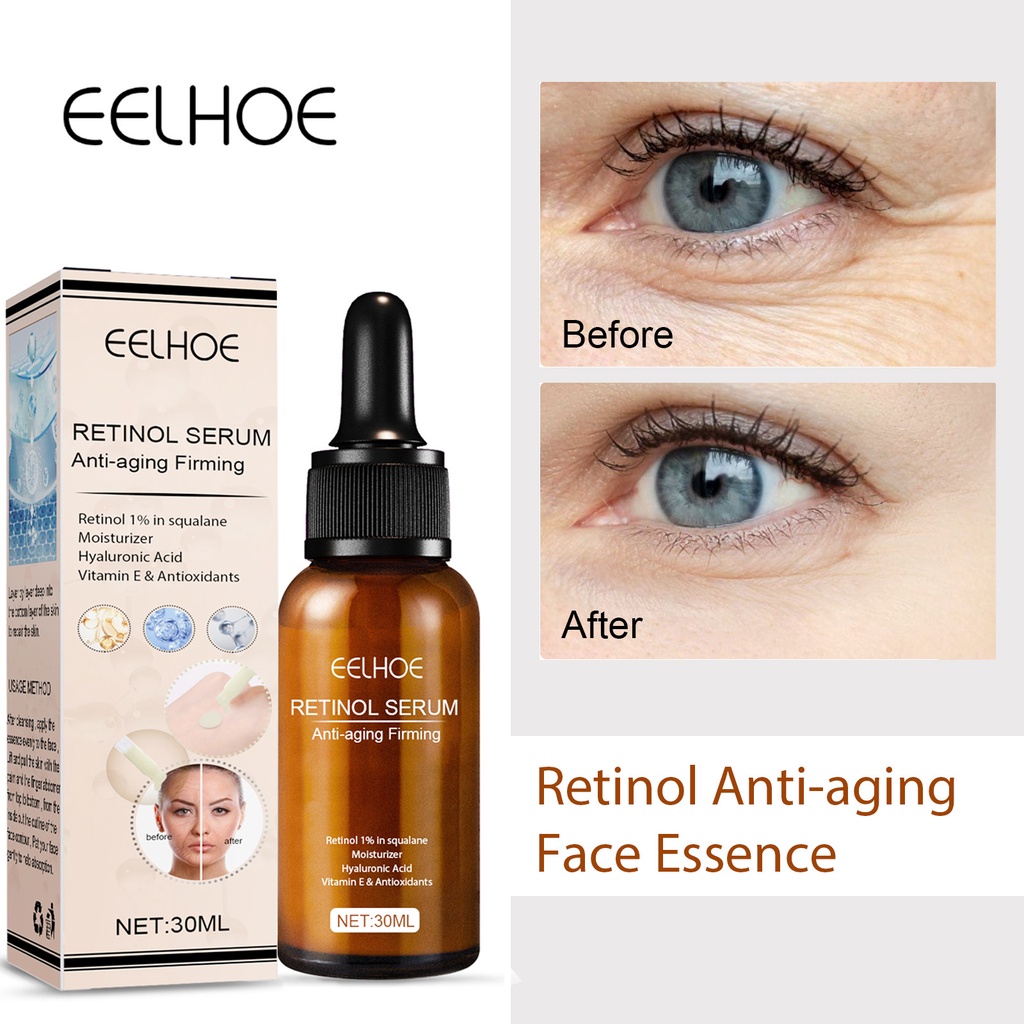 EELHOE Serum Retinol 30ml Anti Keriput ,Melembapkan, Mengecilkan Pori-Pori,Memperbaiki Kulit Yang Rusak/Anti-Aging Face Essence