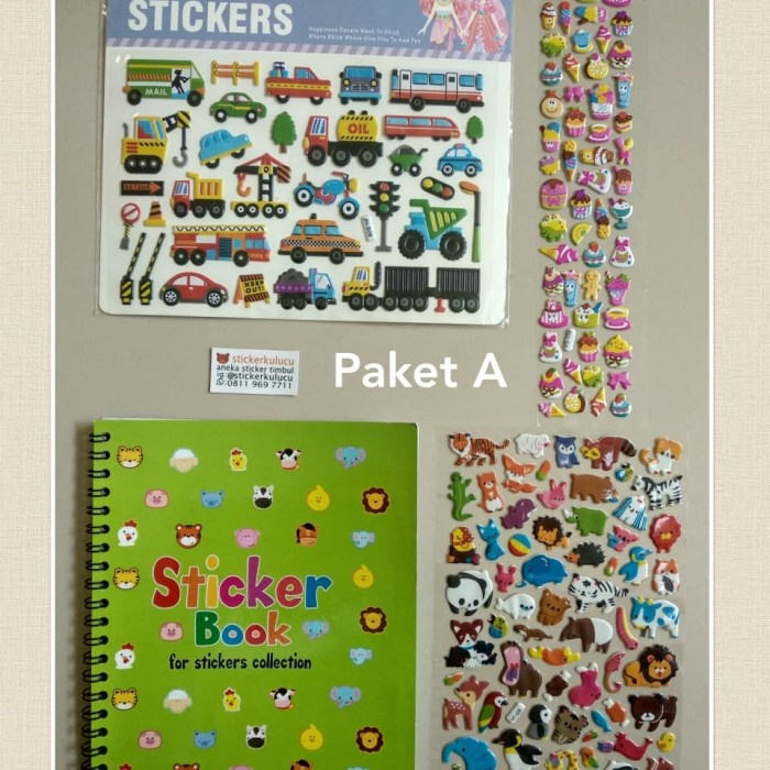 

[[JNT COD]] Paket 1 buku stiker dan 3 stiker