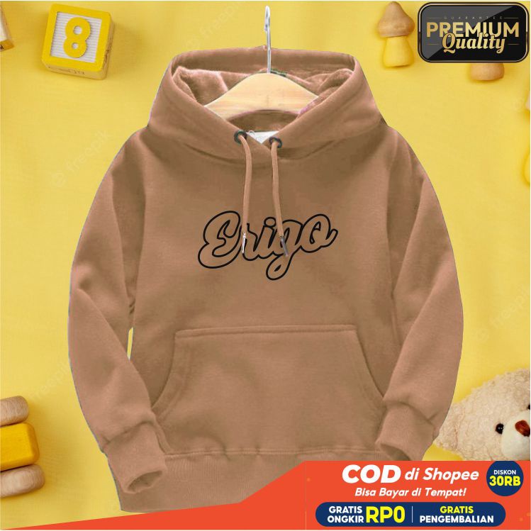 BEST SELLER STAY ERIGO Jaket Distro Sweater Hoodie anak Laki-laki perempuan LOGO FLEECE TEBAL