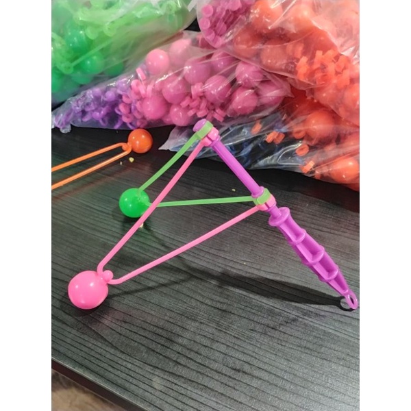 Promo Lusinan 12 pcs Lato Lato Matic Besar pakai Gagang 20 cm Tektek Gagang