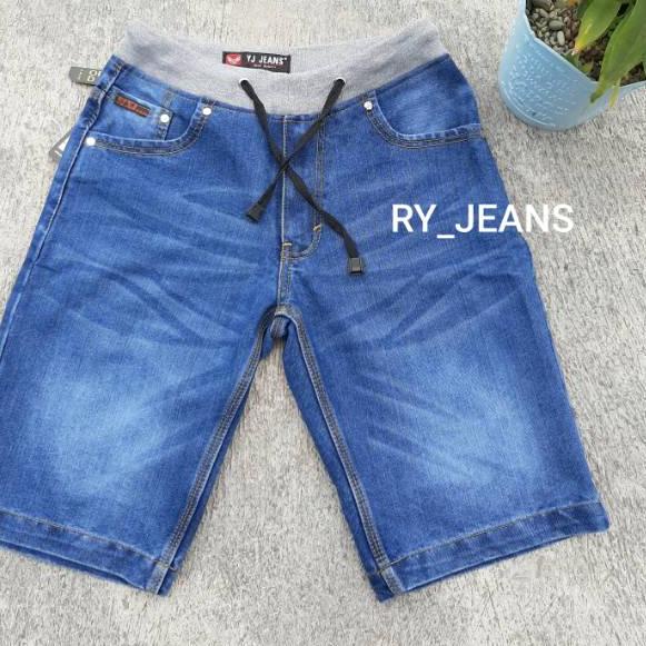 Baru  Celana jeans kolor rip pria celana jeans pendek pria jeans pinggang kolor .,