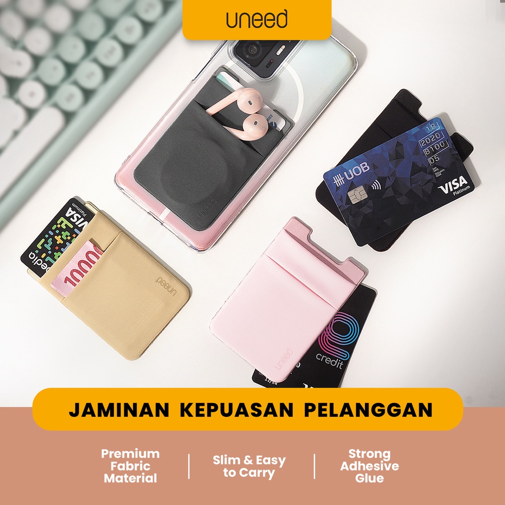 Uneed Sticky Phone Card Holder / Card Holder Hp Tempel - Uph921
