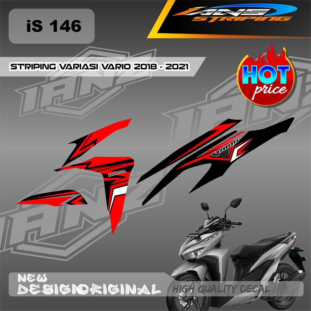 TERBARU STRIPING DECAL VARIO TECHNO SIMPEL / STIKER LIST HONDA VARIO TECHNO 110 OLD / DECAL KERETA VARIO SEMI FULL BODY IS146