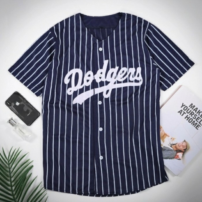 Bisa COD BAJU BASEBALL JERSEY DODGERS Original Asli