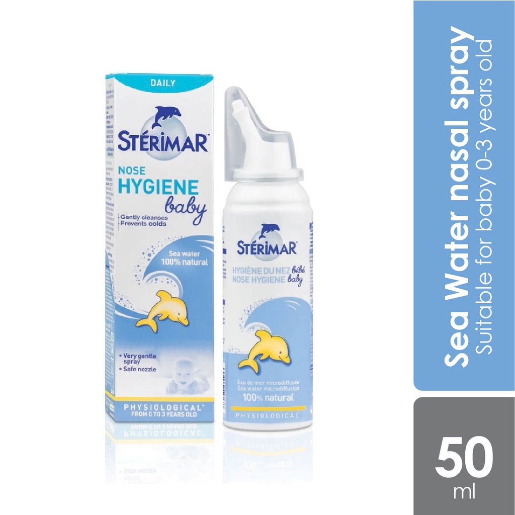 STERIMAR MURAH BABY NASAL SPRAY 50ML NOSE HYGIENE SEMPROTAN HIDUNG BAYI MELEGAKAN NAFAS BAYI