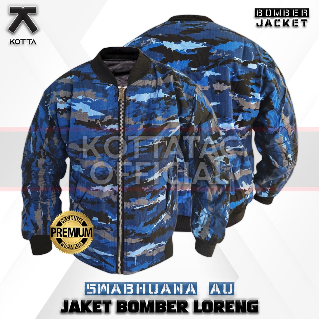 JAKET BOMBER LORENG TNI AU - JAKET KRU LORENG TNI AU - JAKET BOMBER  LORENG TNI