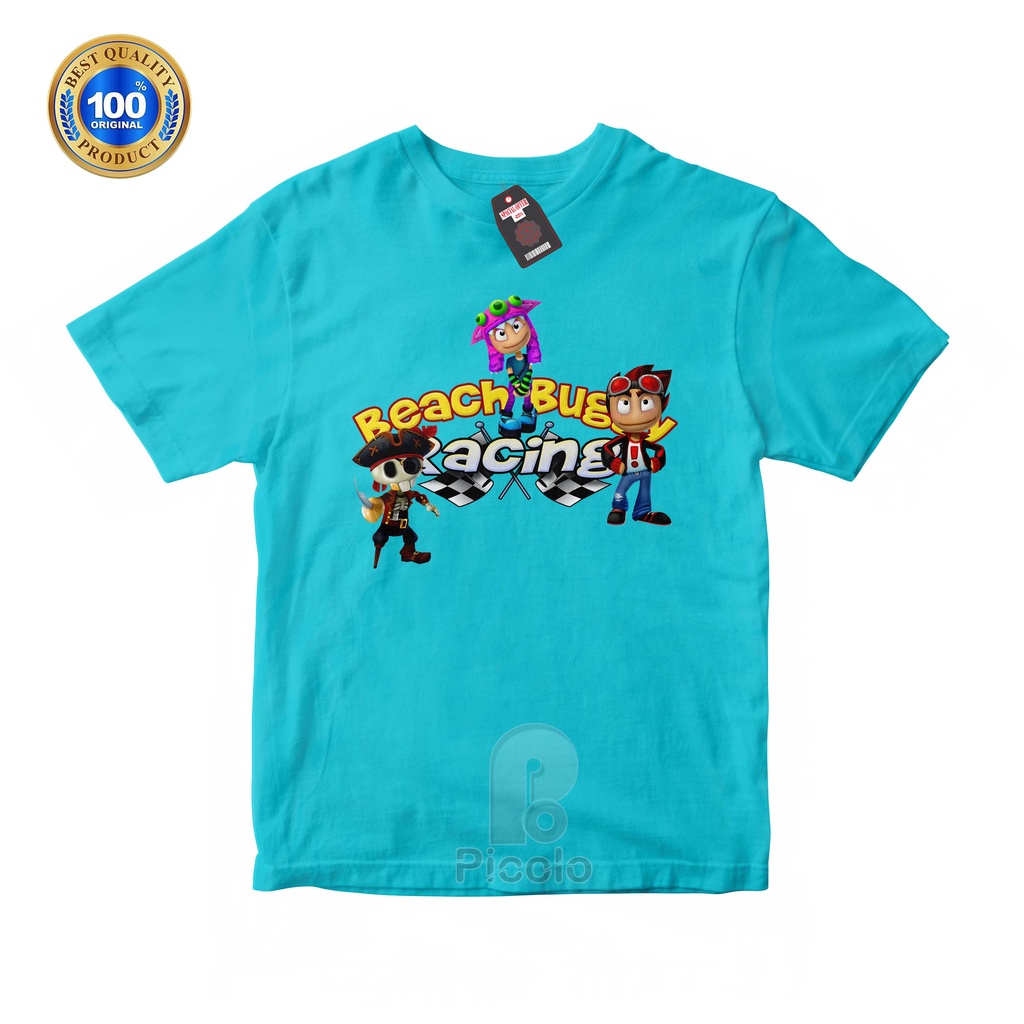 (FREE NAMA) BAJU KAOS ATASAN ANAK MOTIF GAME BEACH BUGGY RACING UNISEX Bahan COTTUN