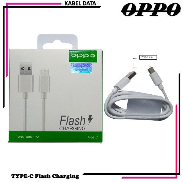 Kabel Data Oppo 2A Type C kwalitas Original 100% Flash Charging