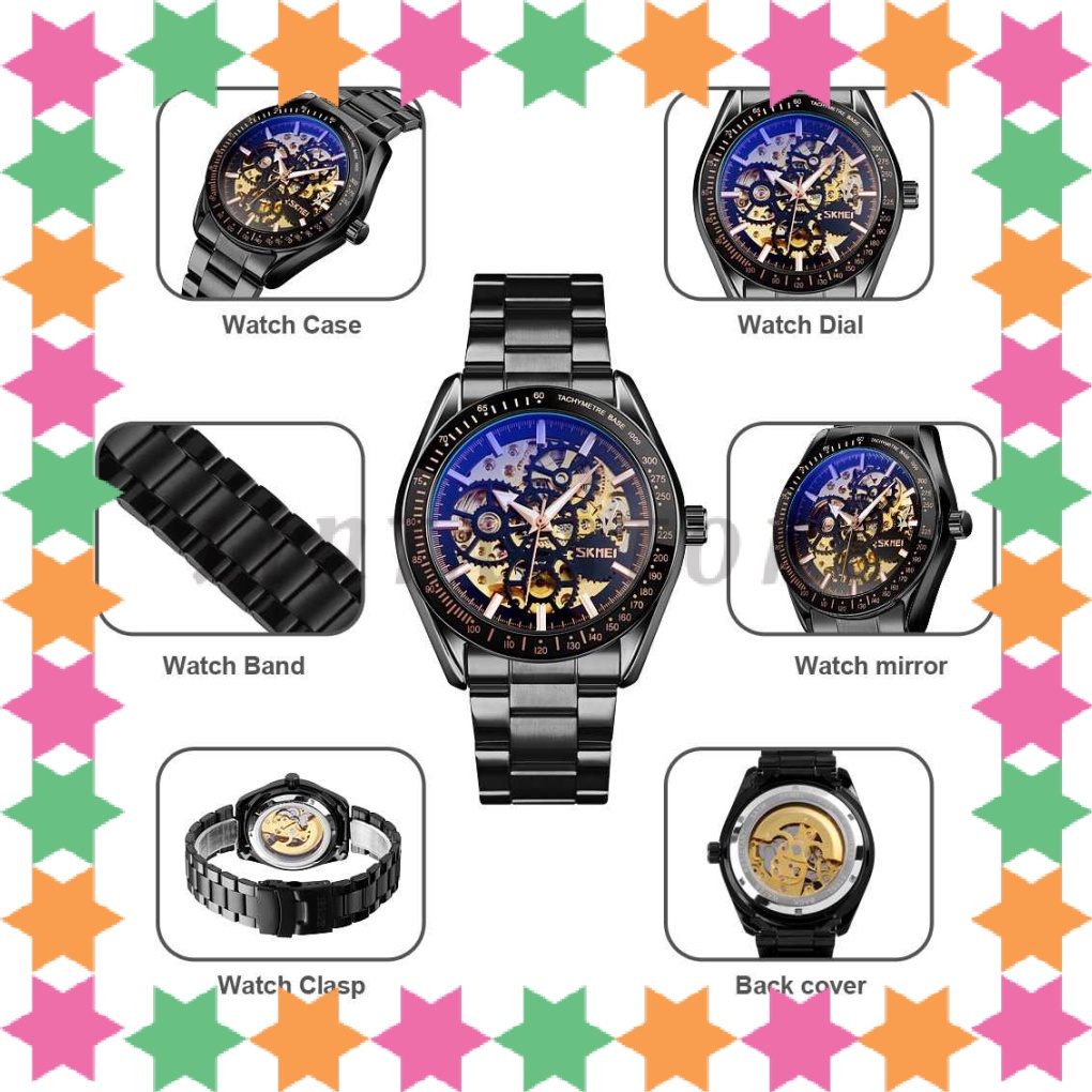 SKMEI Jam Tangan Mechanical Pria Automatic Movement - 9194