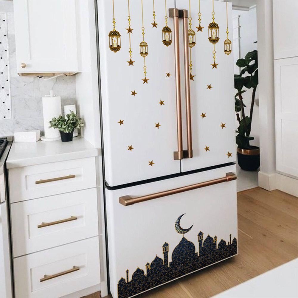 Populer Ramadhan Stiker Jendela Kaca Jendela Ornamen Removable DIY Kreativitas Eid Mubarak