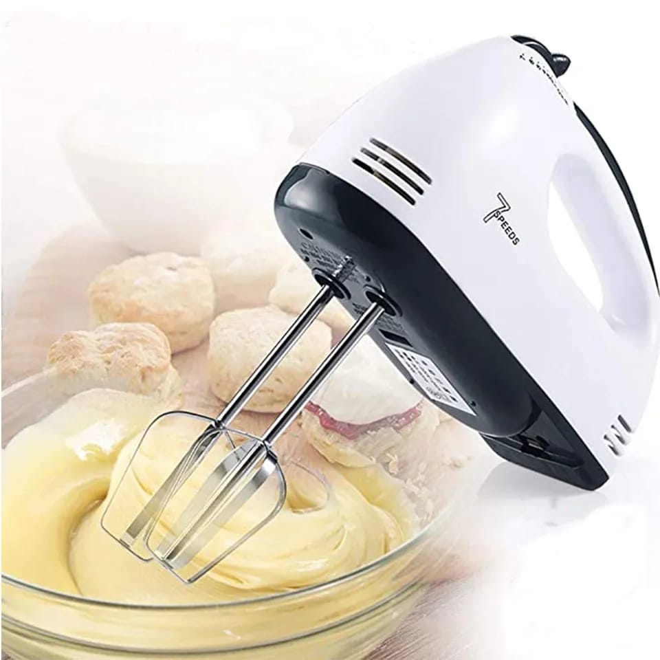 Hand Mixer Elektrik Pengaduk Adonan Roti Kue 7 Speed / 4pcs Alat Pengocok