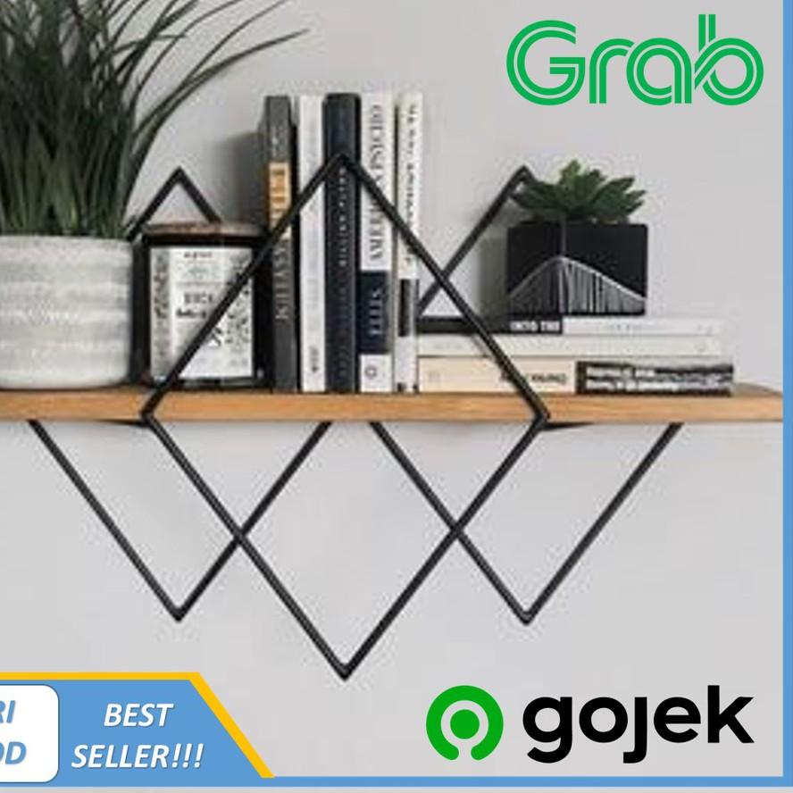 ➨ RAK DINDING BESI DEKORASI DINDING MINIMALIS DIAMOND / RAK BUKU MINIMALIS ➥