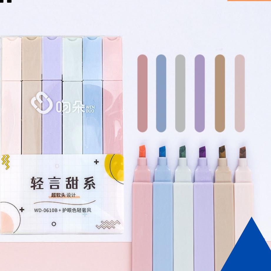 

coder8R2d COD MULTICOLOR pena stabilo siswa 6PCS/SET Stabilo / highlighter pastel 6 colors warna