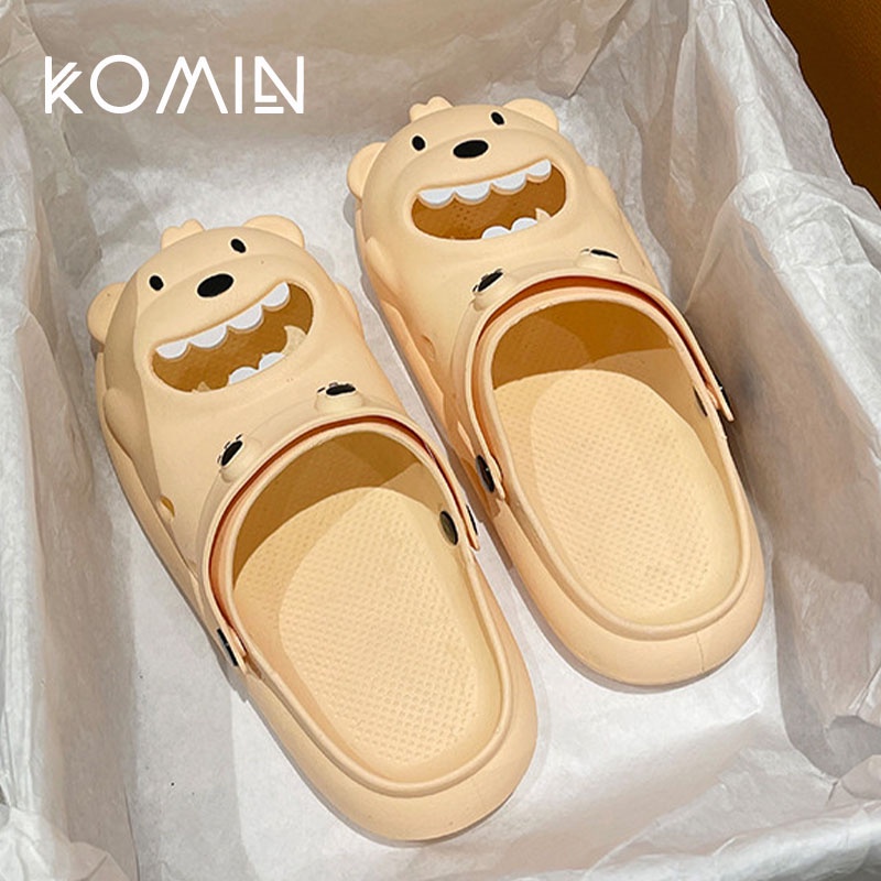 KOMIN-Sandal Beruang Kecil Wanita Eva Lembut Dewasa Sandal Rumah Ringan Nyaman Sandal Pasangan Korea Selatan Dalam Kamar Mandi Size 36-41