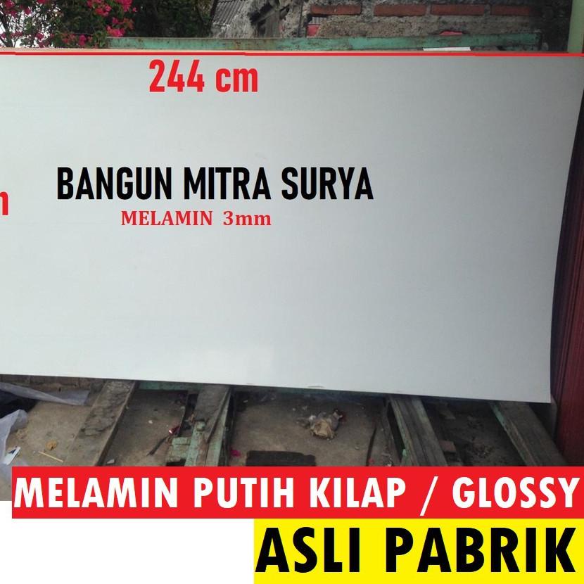 ♕ Melamin Putih Glossy Kilap 3mm Uk  Papan Triplek Kayu PVC Kuat ●