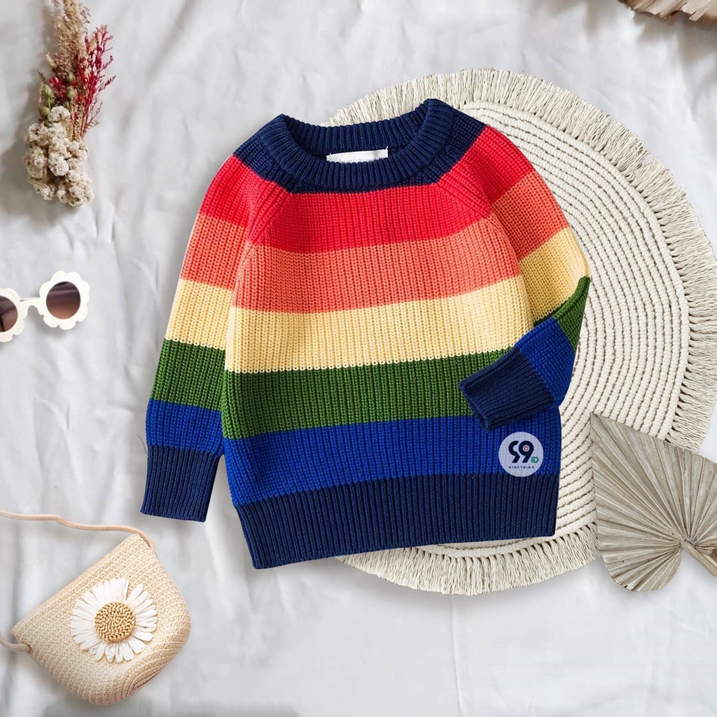 baju sweater rajut anak RAINBOW / sweater pelangi 99 ID