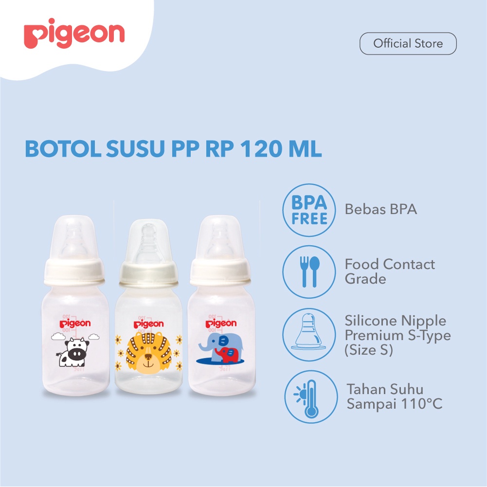PIGEON Bottle Peristaltic Nipple PP RP 120ml/240ml per 1pcs