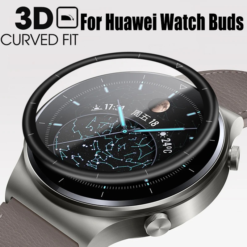 Pelindung Layar PMMA 3D Untuk Huawei Watch Buds Smartwatch HD Clear Soft Explosion-proof Screen Protective Film