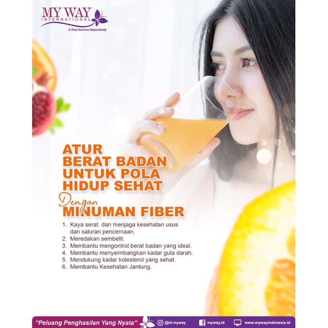 MY WAY Fiber minuman pelangsing ampuh aman,halal, BPOM