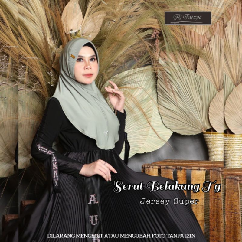 TERBARU Jilbab Serut belakang by Al-faezya