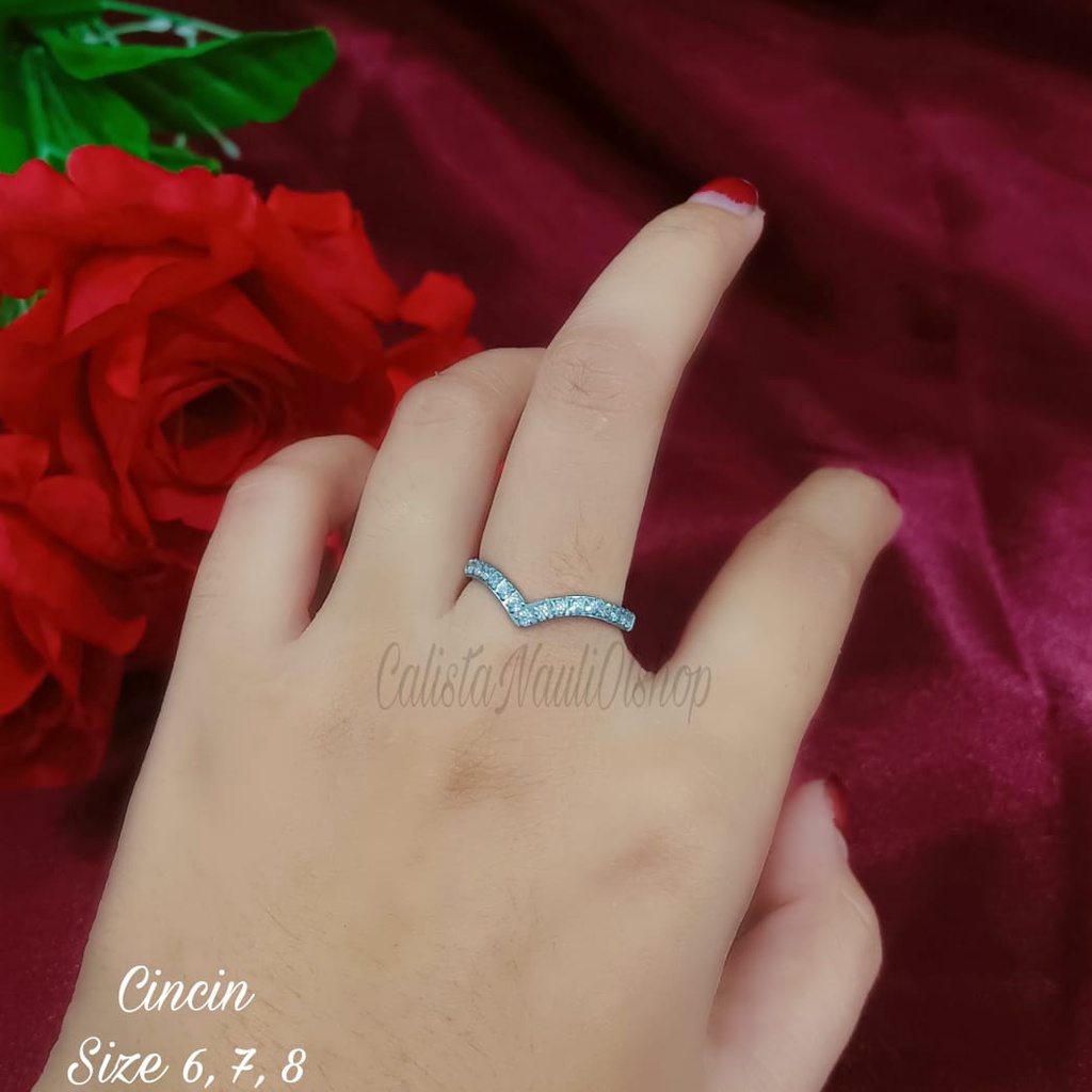 SET FUJI PADI FULL PERMATA ZIRCON PERHIASAN EMAS KOREA ANTI KARAT DAN ANTI LUNTUR
