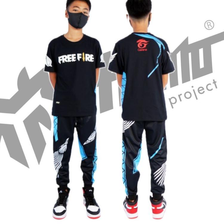 ♚ Celana ff dan Baju Kaos ff Anak Calca Angelica Gaming Kamoproject ✩