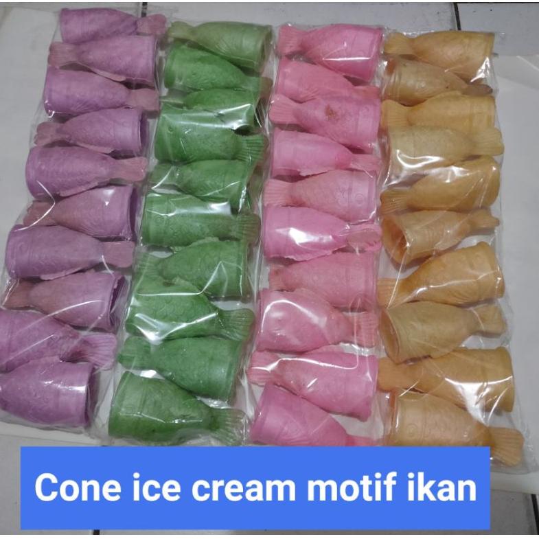 

[J119] 5 pack ( 50pcs) Cone Ice cream motif Ikan