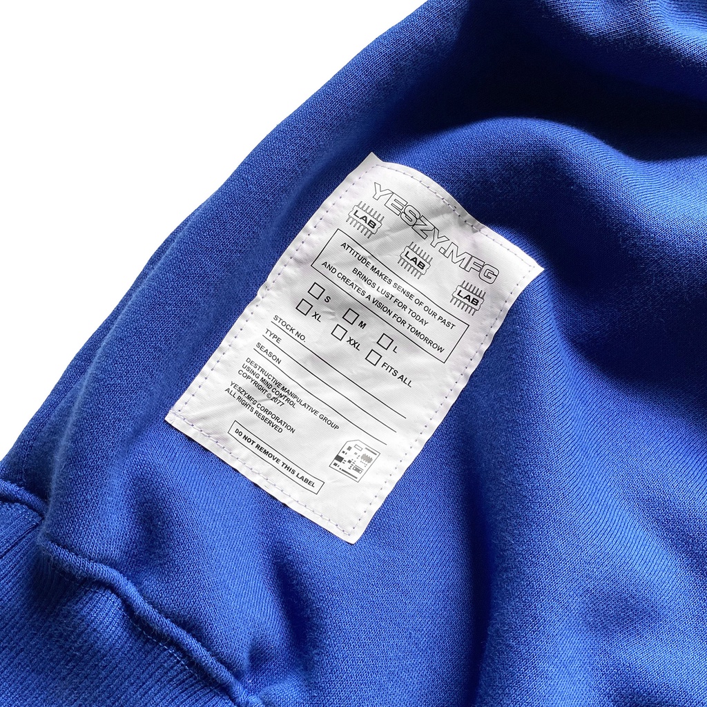 YESZY.MFG Boxy Fit Royal Blue Hoodie (375 GSM)