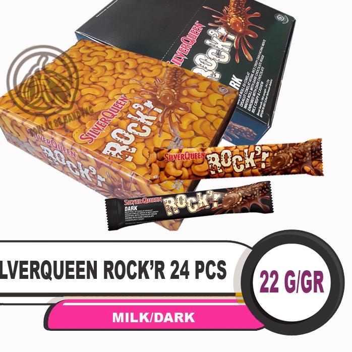 

✴ Silverqueen Rock'R 22gr/gram X 24pcs - Cokelat Silver Queen Rockr Milk Dark Coklat 22 gr Isi 24 pcs/box ☇