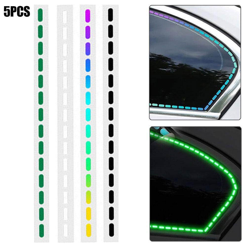 Populer 5Pcs Stiker Mobil Reflektif Kendaraan Elektrik Kreatif Titik Garis Strip Decal Tape