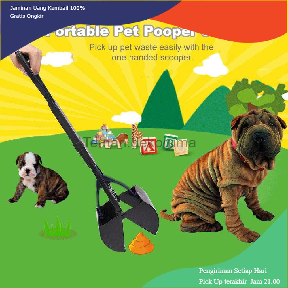 TD - KBN OWBOB Sekop Genggam Long Handle Pet Poop Scooper Cleaner 60cm - A11710