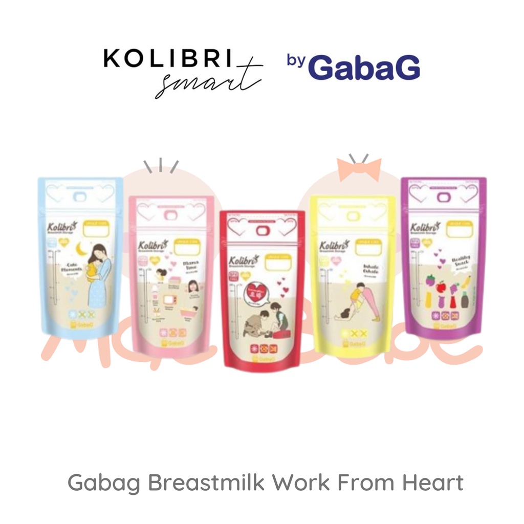 Gabag Kolibri Breast Milk Storage WFH(Work From Heart) 100ml Kantong ASI