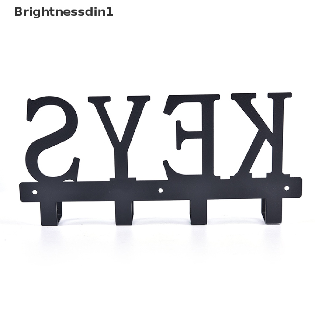 [Brightnessdin1] Gantungan Kunci Vintage Kait Penyimpanan Tempel Dinding Abu-Abu Rak Besi Gantungan Shabby Chic Butik