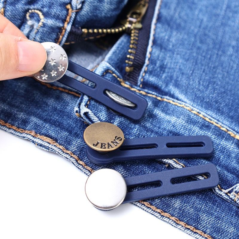 Aksesoris Kancing Pembesar Kancing Celana Jeans Double Extender Kancing Lubang 2 Adjustable Button