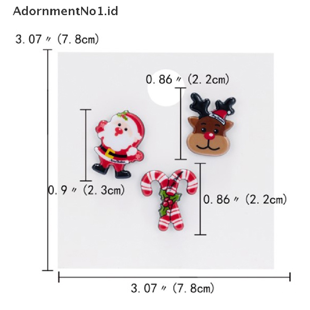 [AdornmentNo1] Set Bros Natal Trendy Santa Claus Elk Snowman Brooch Badges Pin Untuk Wanita [ID]