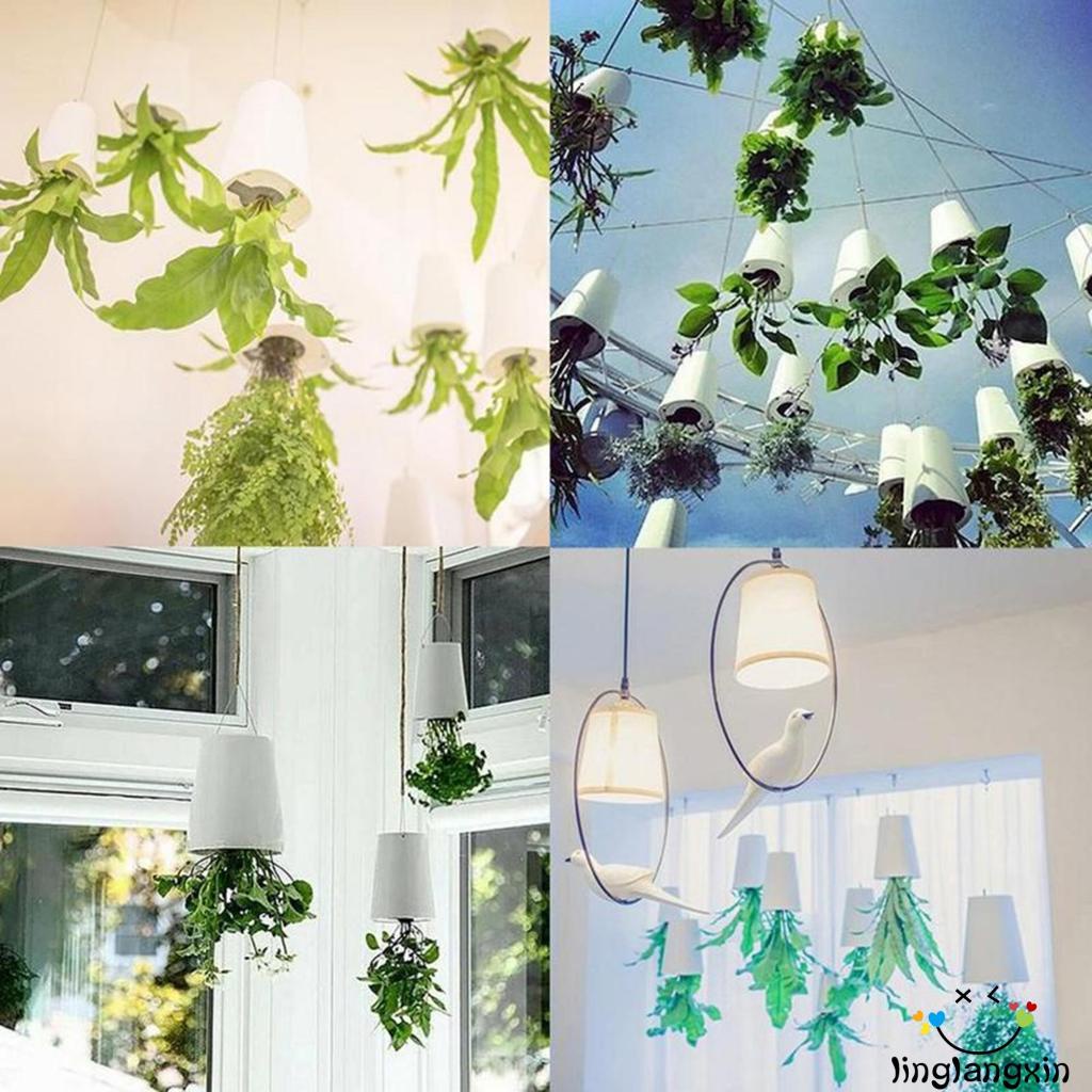 Llx-taman Terbalik Penanam Bunga Kreatif Chlorophytum Comosum Gantung Terbalik Pot Bunga Indoor Outdoor Decor