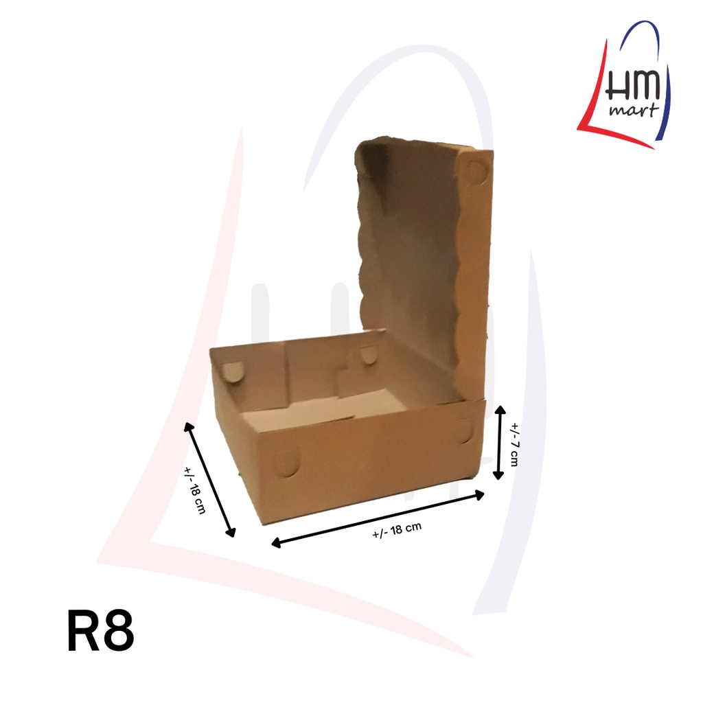 

100 Lembar Dus Kraft R8 Dus Coklat R8 Box Nasi